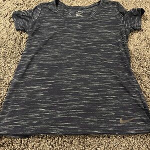 Nike Dri-Fit Women’s Navy Space-Dye Short Sleeve Tee Size Medium